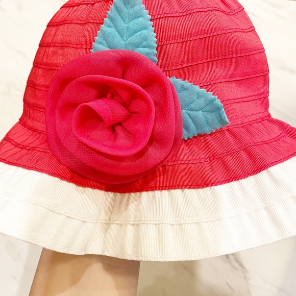 Gymboree Pink Summer Bucket Hat with Flower Baby Girls 6-12 months NWT - Picture 8 of 8